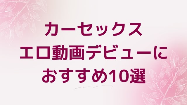 カーセックスエロ動画デビューにおすすめ10選｜カーセックス好きに人気アダルト作品【FANZA動画】